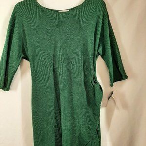 ROBBIE BEE  DRESSY HUNTER GREEN DRESS. SIZE M